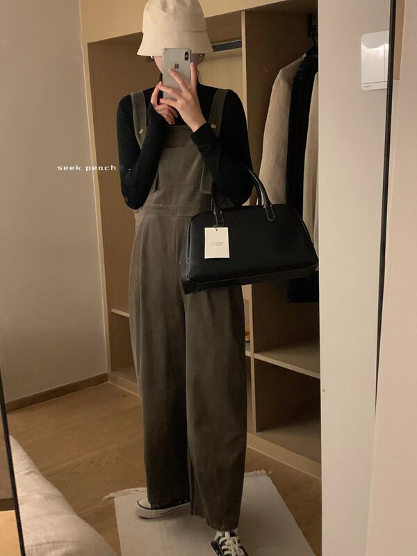 New in autumn! [SEEK PEACH] Age-reducing and comfortable all-match overalls 5702# L