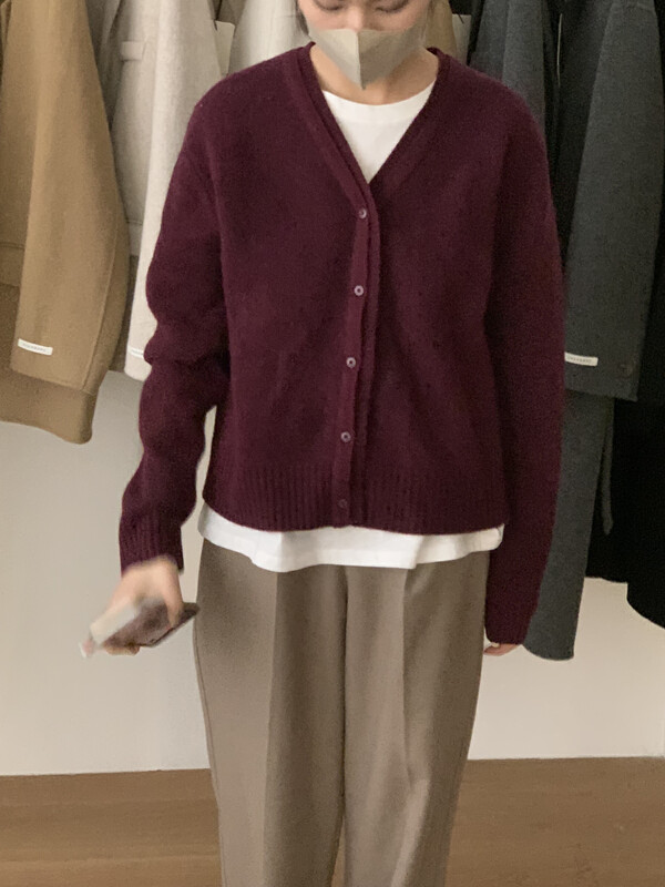 New in winter!【T.G】Korean solid color single-breasted knitted cardigan 18578# CLS