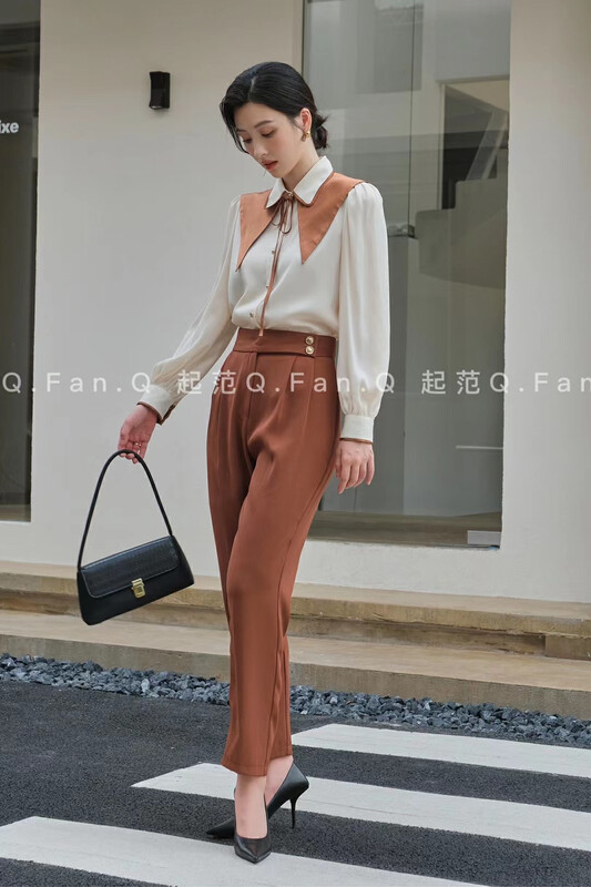 New in autumn!  [Qi Fan] Simple and slim all-match trousers for commuting 8723# JHY