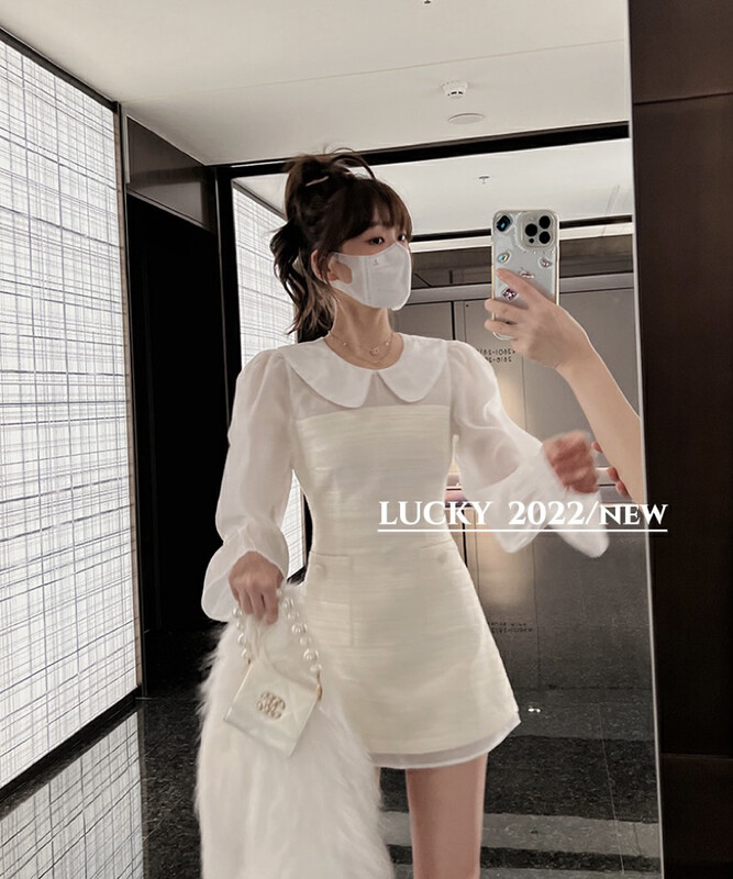 New for winter!  【LUCKY】Temperament ladies waist dress 9567# ZXX