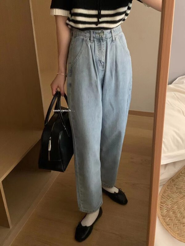 New in early autumn!【SEEK PEACH】Nice fashionable jeans with thin texture P20018# L