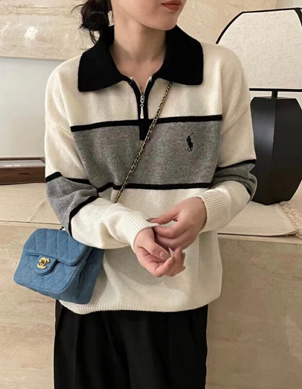 New in winter! [ARE YOU] Colorblock Fashion Pullover Warm Sweater 521# L