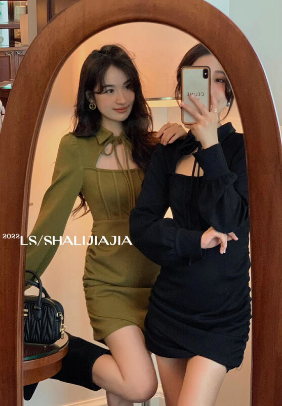 【LS】Designed hot girl style pleated dress 51083