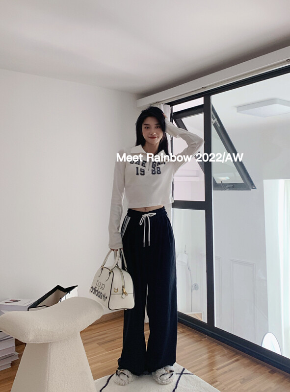 New in early autumn!【MEET RAINBOW】Korean loose wide-leg casual pants 28793# LSL