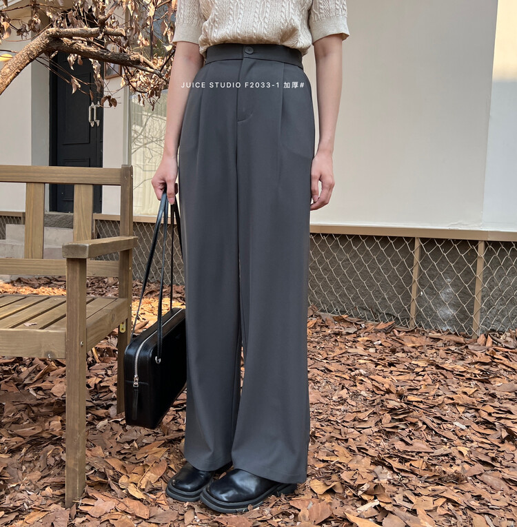 【JUICE】Simple back elastic casual pants F2033-1