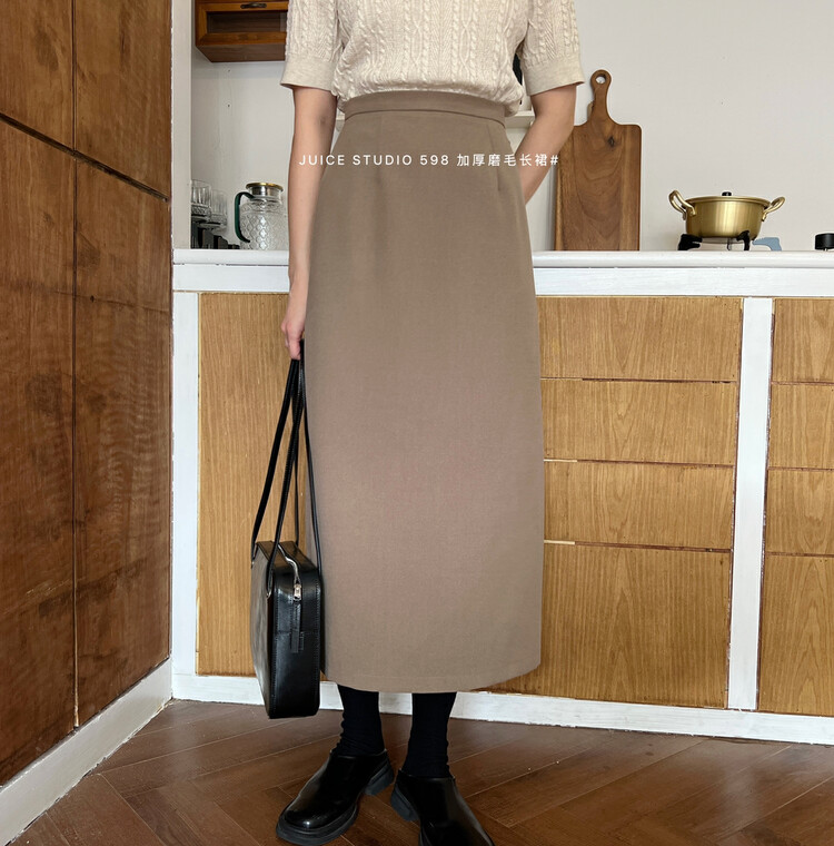 【JUICE】Wool Slit Skirt 598