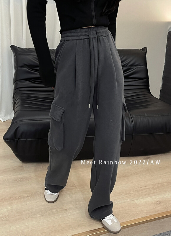 New in winter!【MEET RAINBOW】Simple loose workwear casual pants 05108# LSL