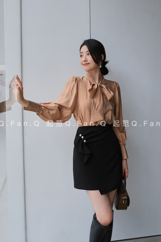 New in early autumn! [Fan] Fashionable pearl design skirt 8697# JHY