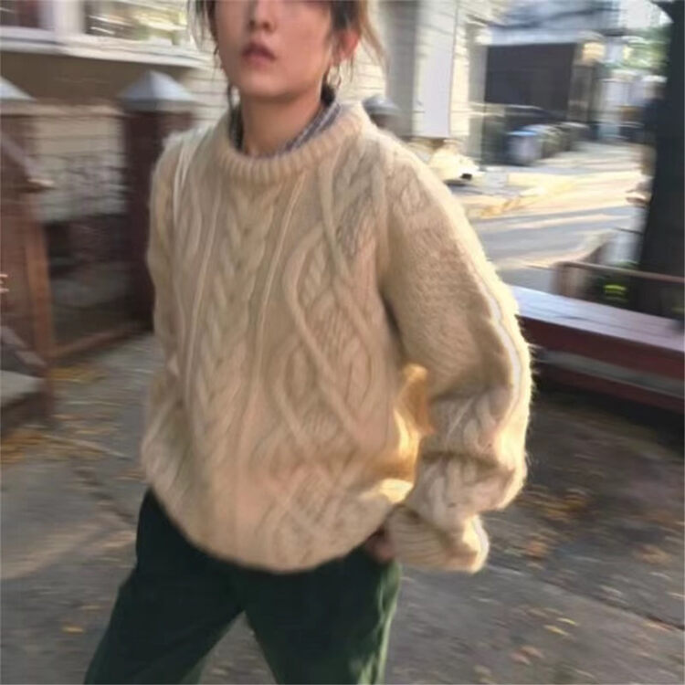 New in winter! [ARE YOU] pullover all-match solid color comfortable warm sweater YS1-539# L