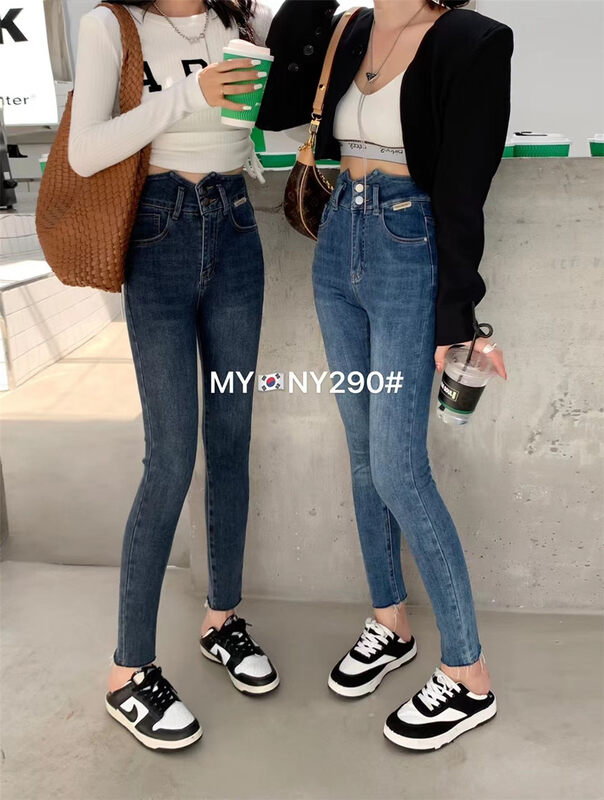 Autumn is new! [X2 square] small feet comfortable all-match jeans 290# L