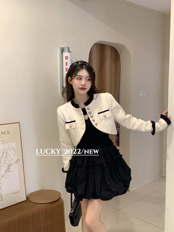 New for winter!  [LUCKY] Hollow Love Dress + Small Fragrance Temperament Coat Suit 9592# ZXX