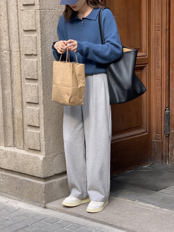 【T.G】Loose all-match solid color trousers 18589# CLS