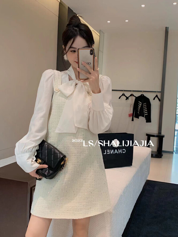 【LS】French Sequin Small Fragrance Sling Dress 2920