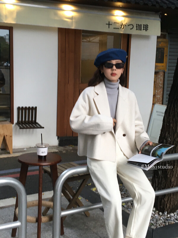 【MOXI】Korean style long-sleeved all-match wool jacket (including 100% wool) 58507# CQW