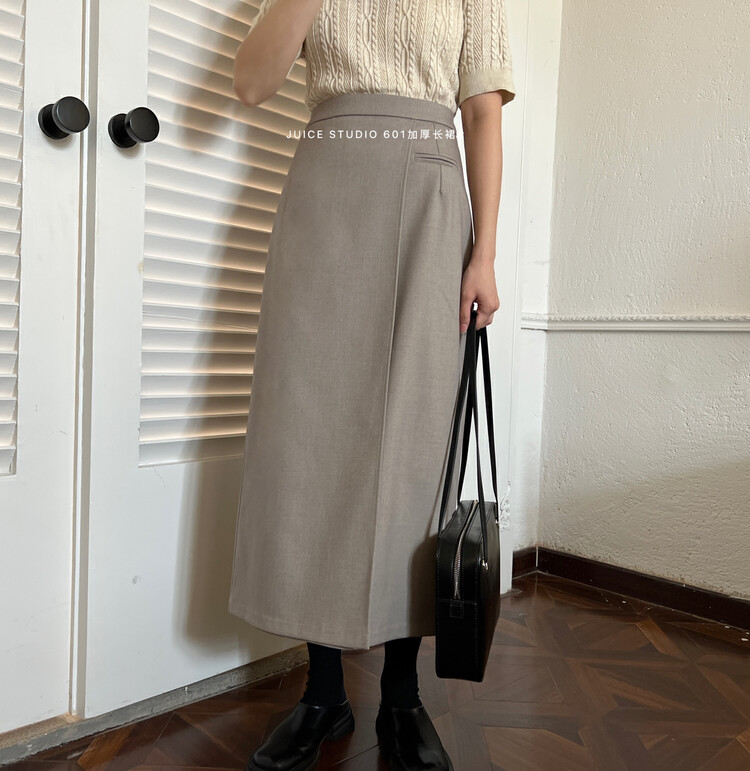 【JUICE】Designed Simple Skirt Thickening 601