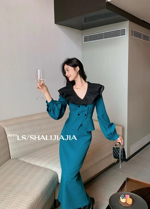 【LS】French sweet big lapel suit 2895