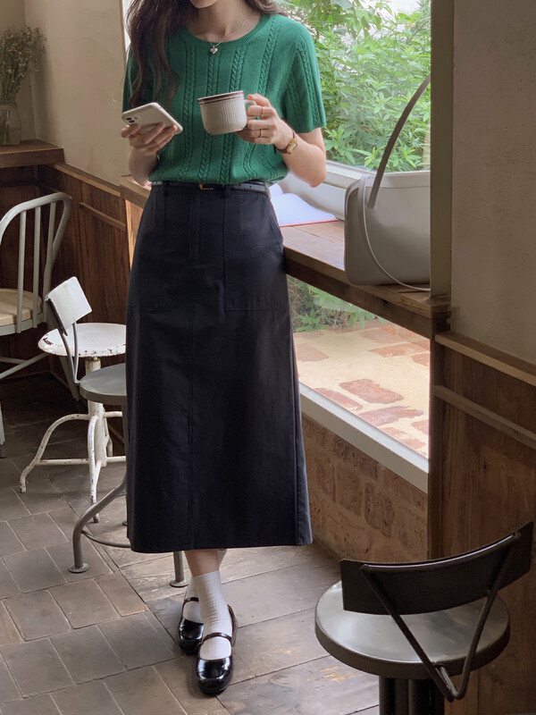 New in early autumn!【T.G】Fashionable mid-length all-match skirt 17827# CLS