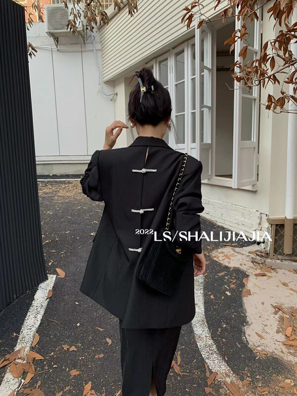[LS] Couture Temperament Fashion Back Slit Suit 2801