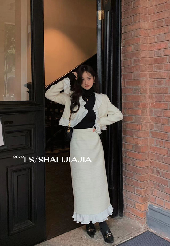 【LS】French coat skirt small fragrance suit 60210