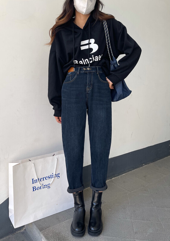 [Enxier] All-match slimming harem jeans K5932# FHX