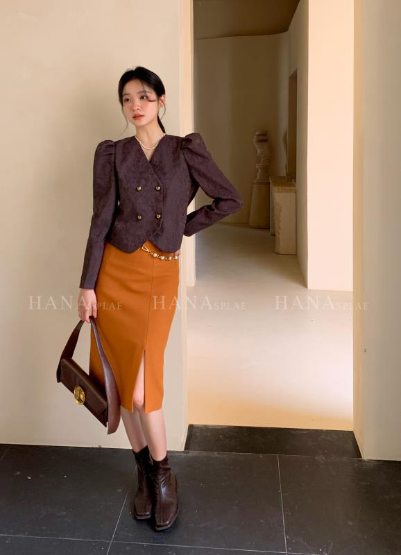 [HANNA Hanna] [Hanna] French retro short coat women's 2022 autumn new short coat H10517# JHY
