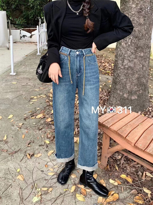 New in autumn! [X2 square] slim and comfortable jeans (with belt) NY311# L