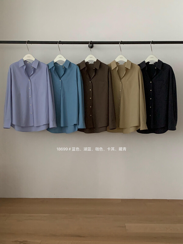 New in winter!【T.G】Casual loose solid color shirt 18699# CLS