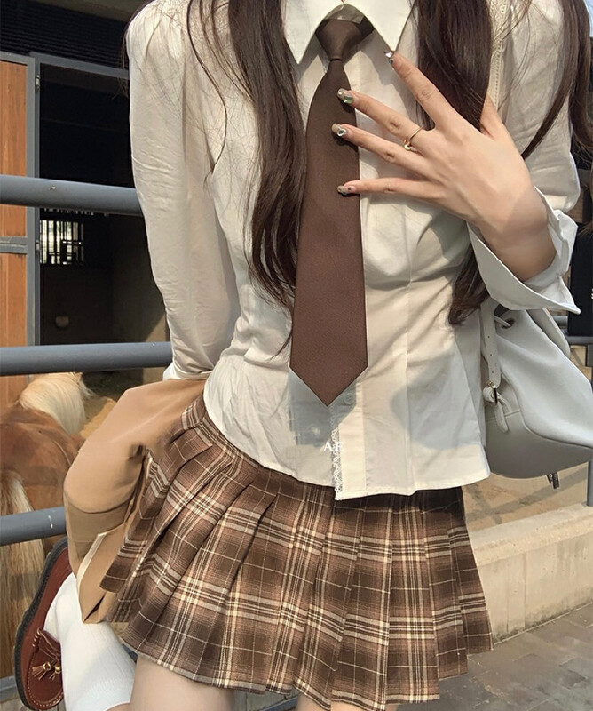 【Amanda】College style pleated skirt 8846# PCZ