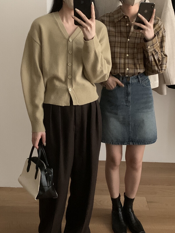 【T.G】Korean version long-sleeved all-match knitted cardigan (including 100% wool) 18666# CLS