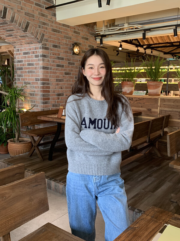 【T.G】Korean simple and versatile letter warm sweater 18708# CLS