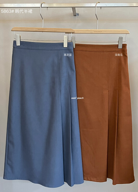 New in winter! [SEEK PEACH] Woolen features loose and slim Korean skirt 5863# L