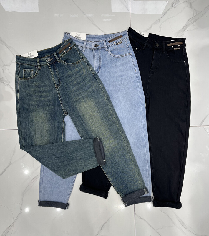 New in winter! [Enxier] Thickened and fleece stretch harem jeans EA5616# FHX