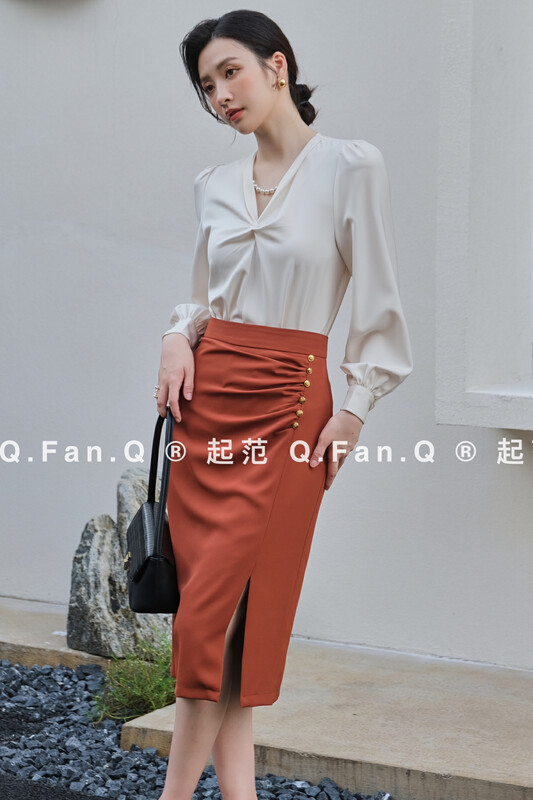 Autumn is new! [Qi Fan] Commuter slim and comfortable skirt 8727# JHY