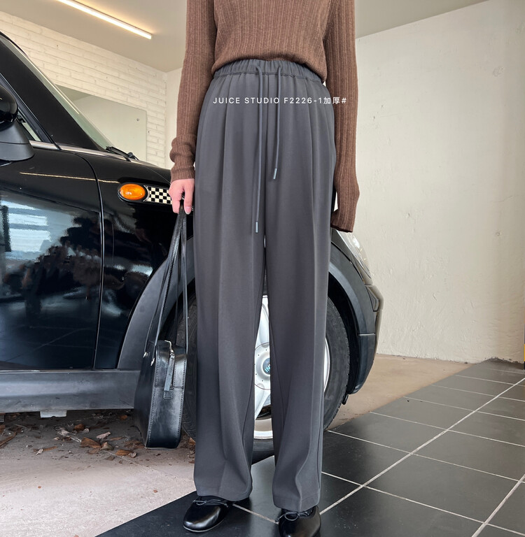 【JUICE】Thick Drawstring Casual Pants F2226-1