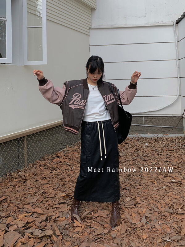 【MEET RAINBOW】Long Sleeve Letter All-match Jacket 09157# LSL