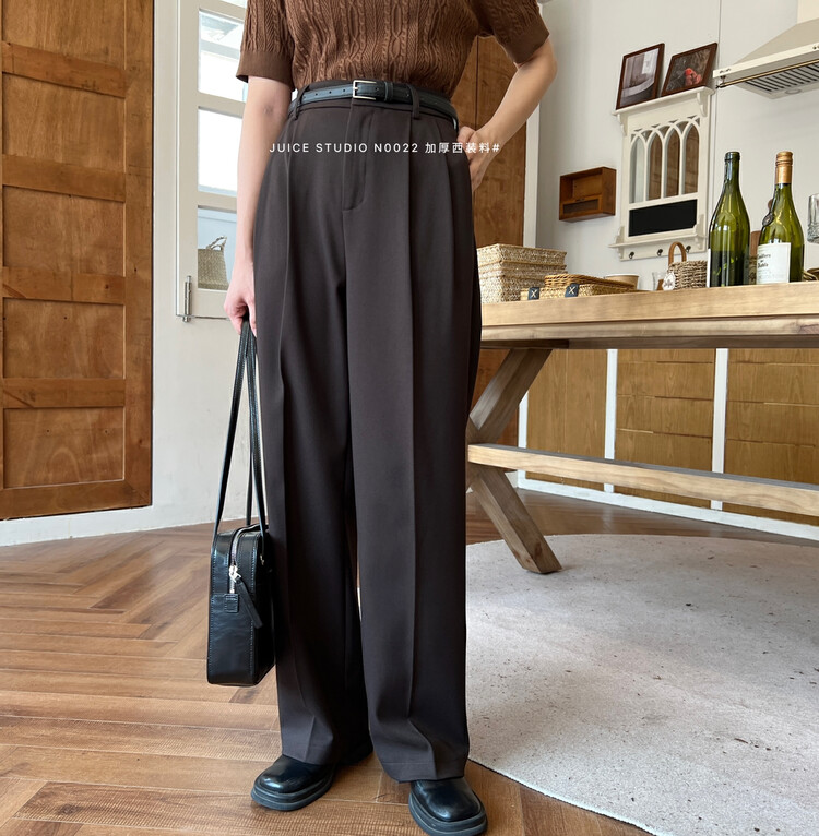 【JUICE】Korean thickened trousers (with belt) N0022
