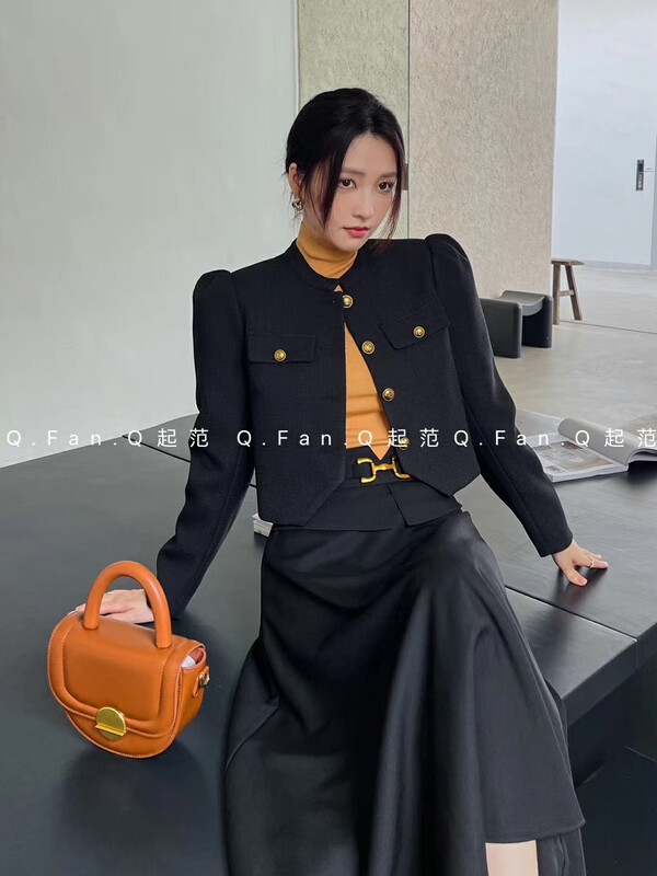 [Qi Fan] Xiaoxiangfeng retro age-reducing gentle short coat 80368# JHY