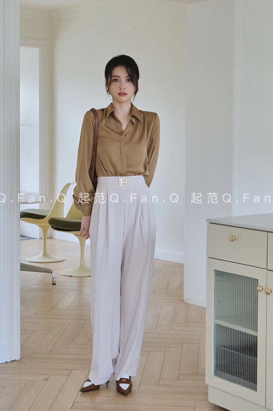 Autumn models are new! [Fan] Comfortable and versatile simple trousers 80277# JHY