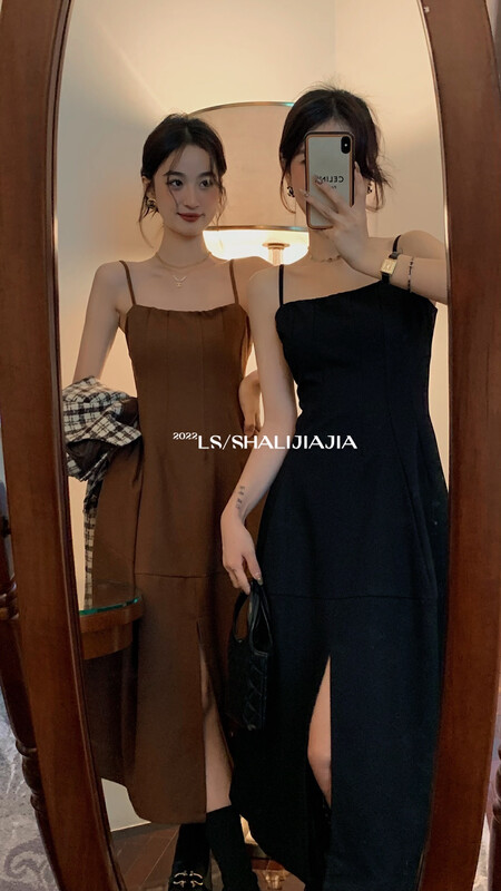 [LS] Hepburn High Waist Sling Dress 2921