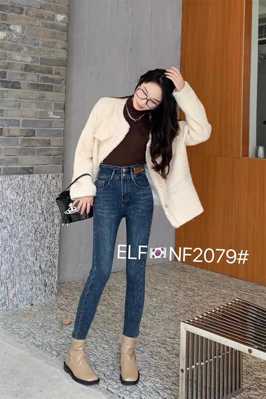 [X2 square] Comfortable and versatile jeans for small feet 2079# L