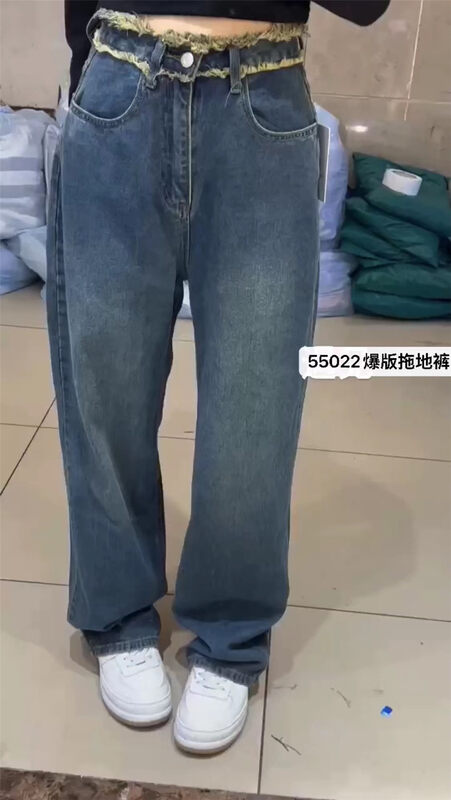 New in autumn! [X2 square] high waist comfortable all-match jeans WD55022# L