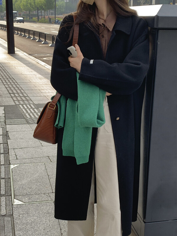 【T.G】Korean style loose wool coat (100% wool) 18288# CLS