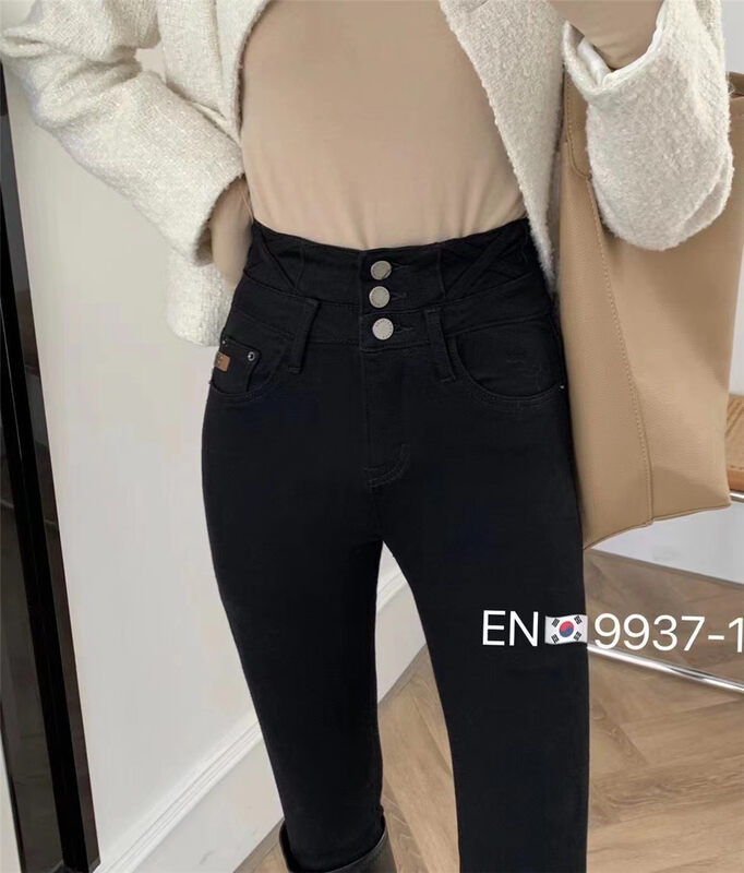New in winter! [X2 square] small feet plus velvet comfortable jeans YS1-9937# L