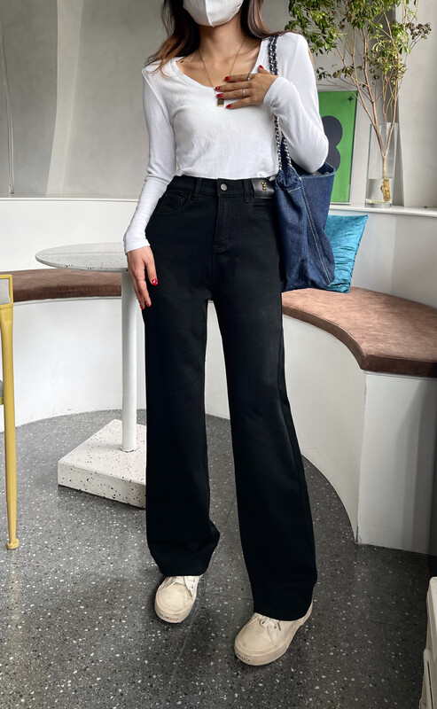 New in winter! [Enxier] Thickened flocking mopping jeans EM5320# FHX
