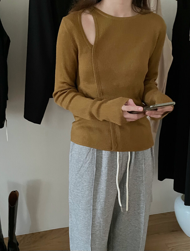 Autumn is new! [T.G] Korean solid color hollow knitted sweater (including 35% wool) 18336# CLS