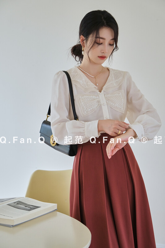 New in autumn! [Fan] Tencel all-match temperament shirt 80269# JHY