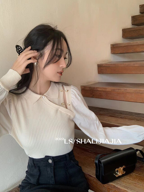 【LS】Nice Design Chinese Button Knit Sweater 6275# JHY
