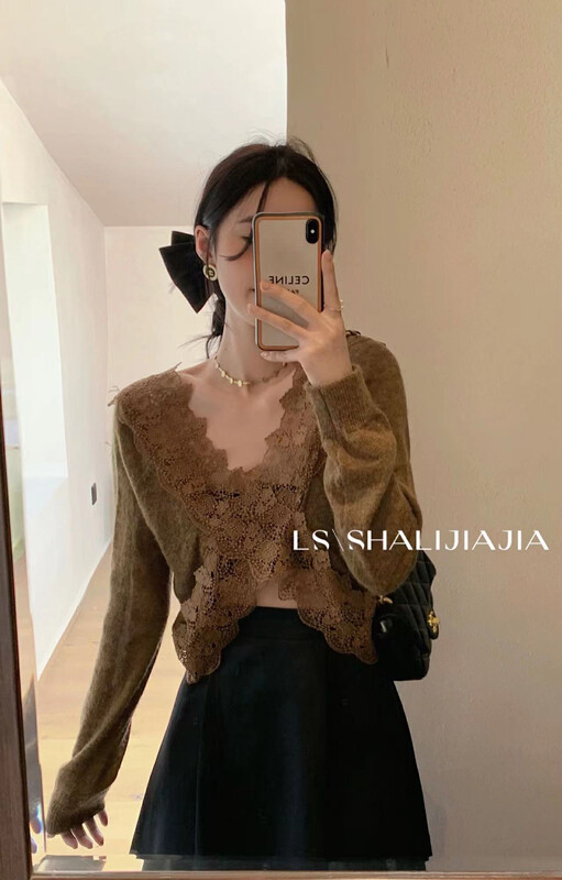 【LS】Fashionable Korean style stitching sweater 6268# JHY
