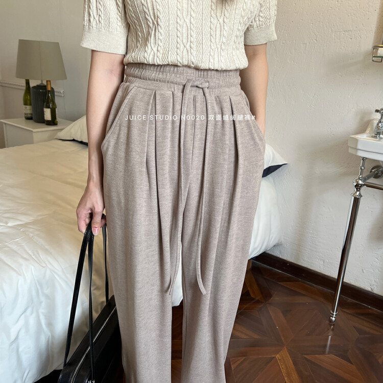 【JUICE】Double-sided fleece simple casual pants N0020