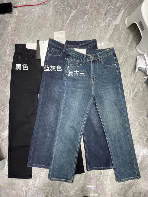 New in winter! [X2 square] thin and velvet comfortable all-match jeans YS2-329# L